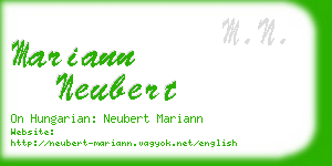 mariann neubert business card